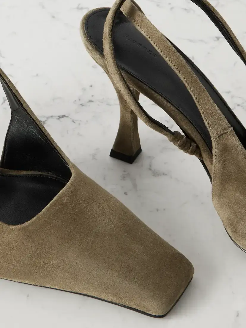 Proenza Schouler Trap Suede Slingback Pumps | Thumbnail 4