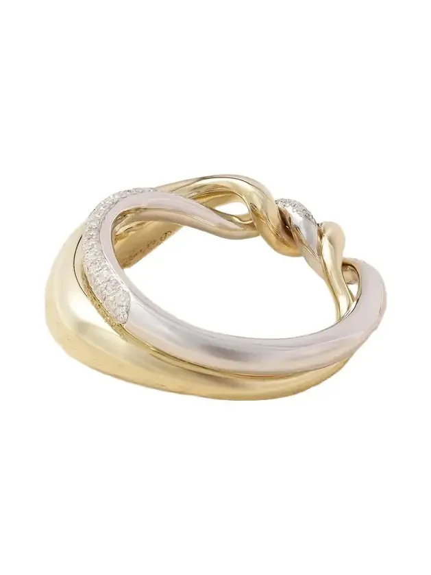 9-karat Yellow And White Gold Diamond Ring