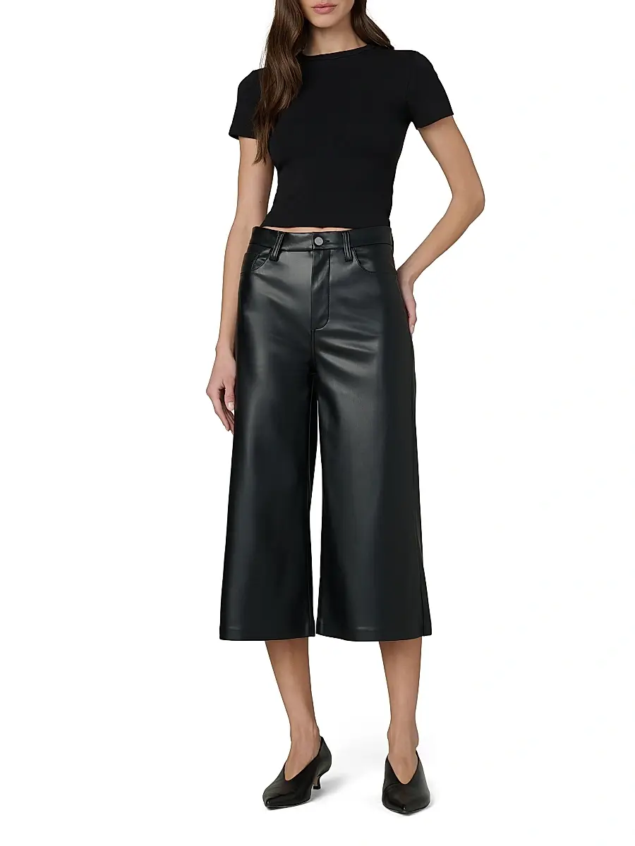 Joe's Jeans Women's The Faux Leather Culotte Pants | Thumbnail 2 Joe's Jeans Women's The Faux Leather Culotte Pants | Thumbnail 2