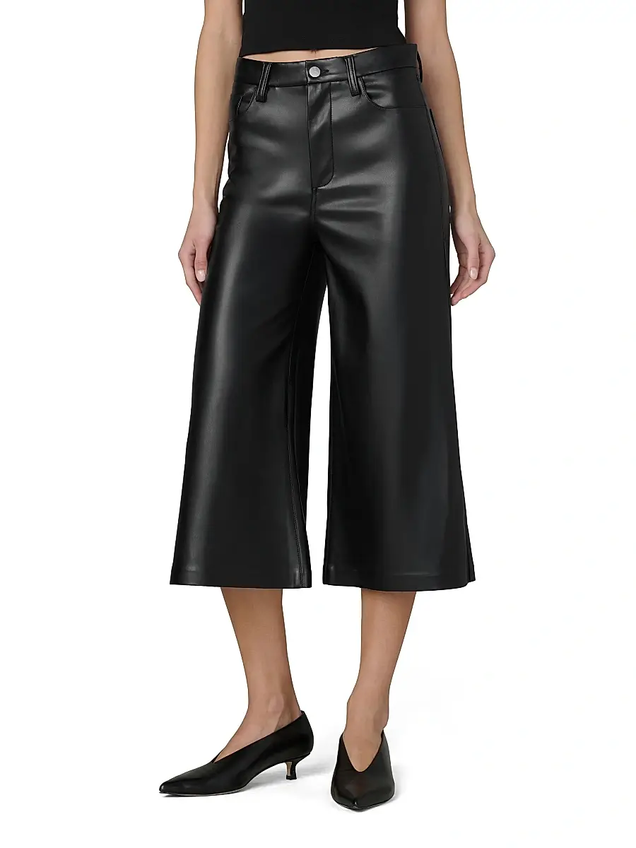 Joe's Jeans Women's The Faux Leather Culotte Pants | Thumbnail 3 Joe's Jeans Women's The Faux Leather Culotte Pants | Thumbnail 3