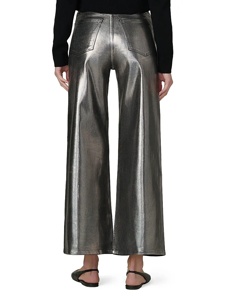 Joe's Jeans Women's The Mia Foiled Wide-Leg Ankle Crop Jeans | Thumbnail 5