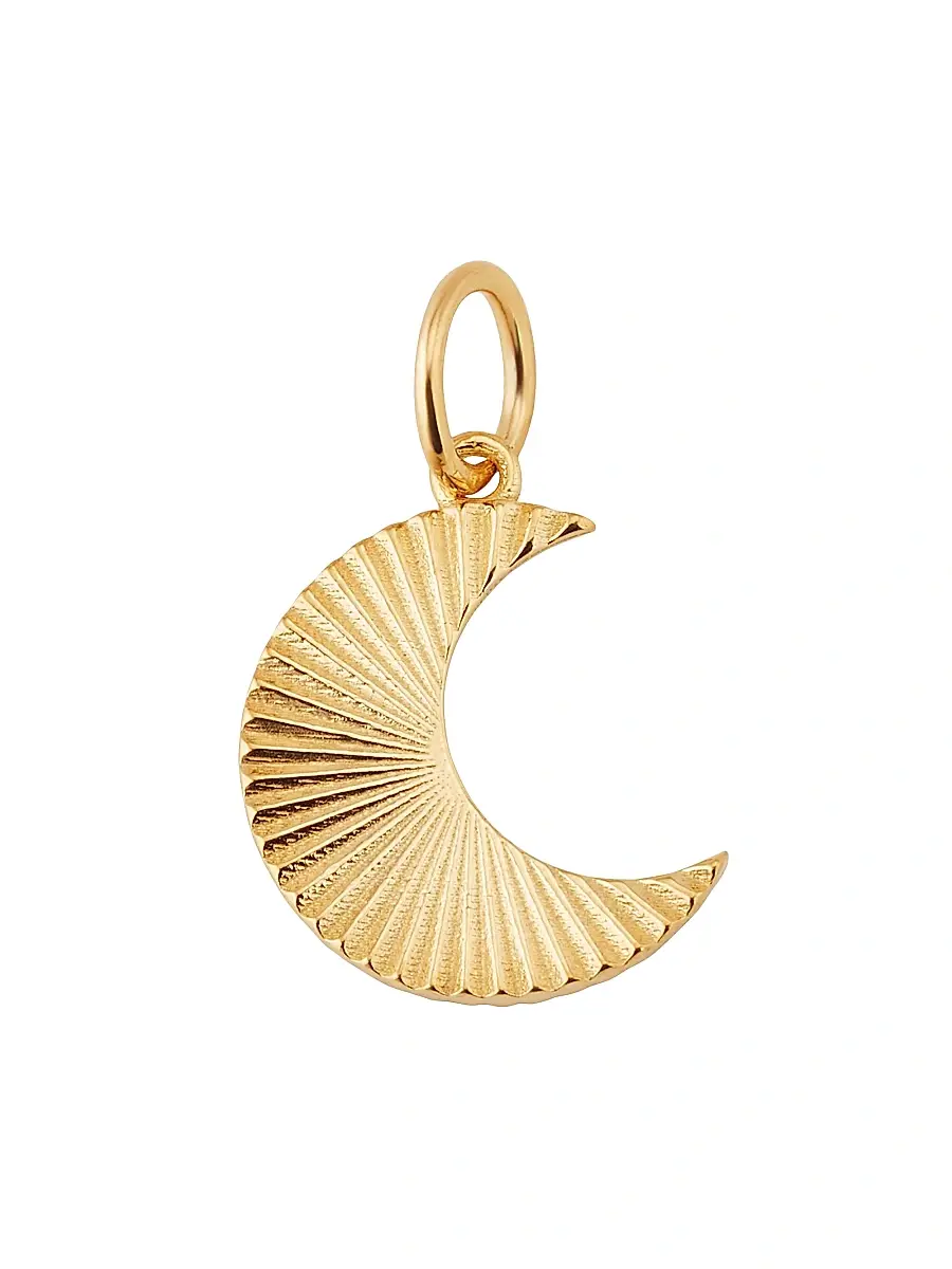 Oradina Women's 14K Yellow Gold Moonburst Charm Pendant - Gold | Image 1 Oradina Women's 14K Yellow Gold Moonburst Charm Pendant - Gold | Image 1