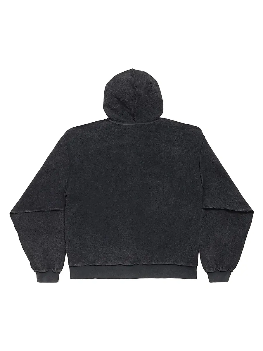Balenciaga Men's 3B Sports Icon Inside-Out Zip-Up Hoodie | Thumbnail 2 Balenciaga Men's 3B Sports Icon Inside-Out Zip-Up Hoodie | Thumbnail 2