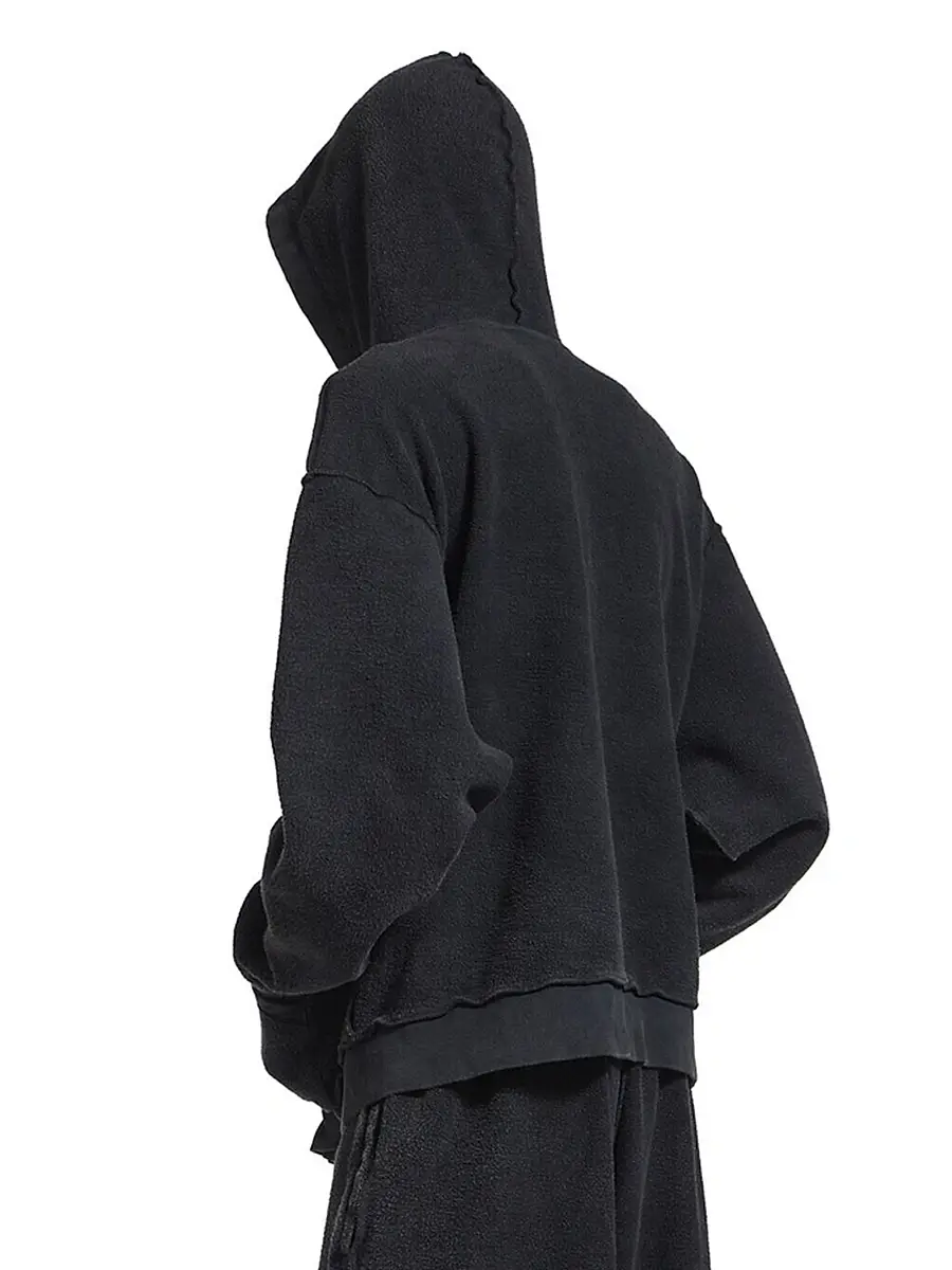 Balenciaga Men's 3B Sports Icon Inside-Out Zip-Up Hoodie | Thumbnail 5 Balenciaga Men's 3B Sports Icon Inside-Out Zip-Up Hoodie | Thumbnail 5