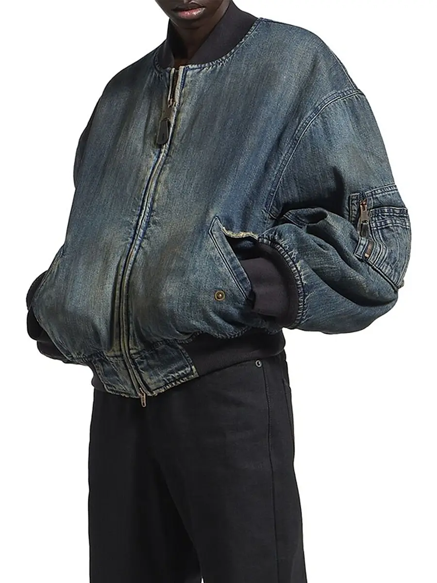 Balenciaga Women's Standard Denim Bomber | Thumbnail 3 Balenciaga Women's Standard Denim Bomber | Thumbnail 3