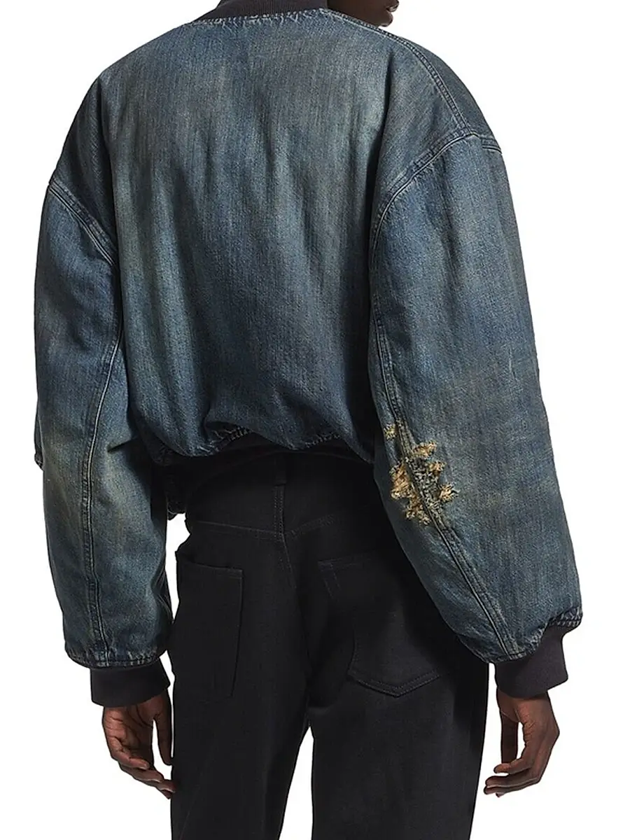Balenciaga Women's Standard Denim Bomber | Thumbnail 4 Balenciaga Women's Standard Denim Bomber | Thumbnail 4