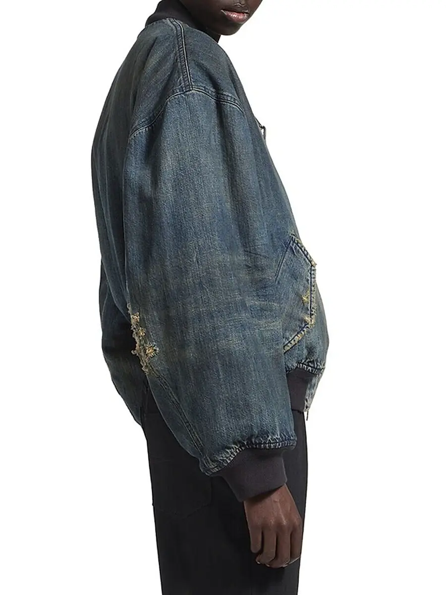 Balenciaga Women's Standard Denim Bomber | Thumbnail 5 Balenciaga Women's Standard Denim Bomber | Thumbnail 5