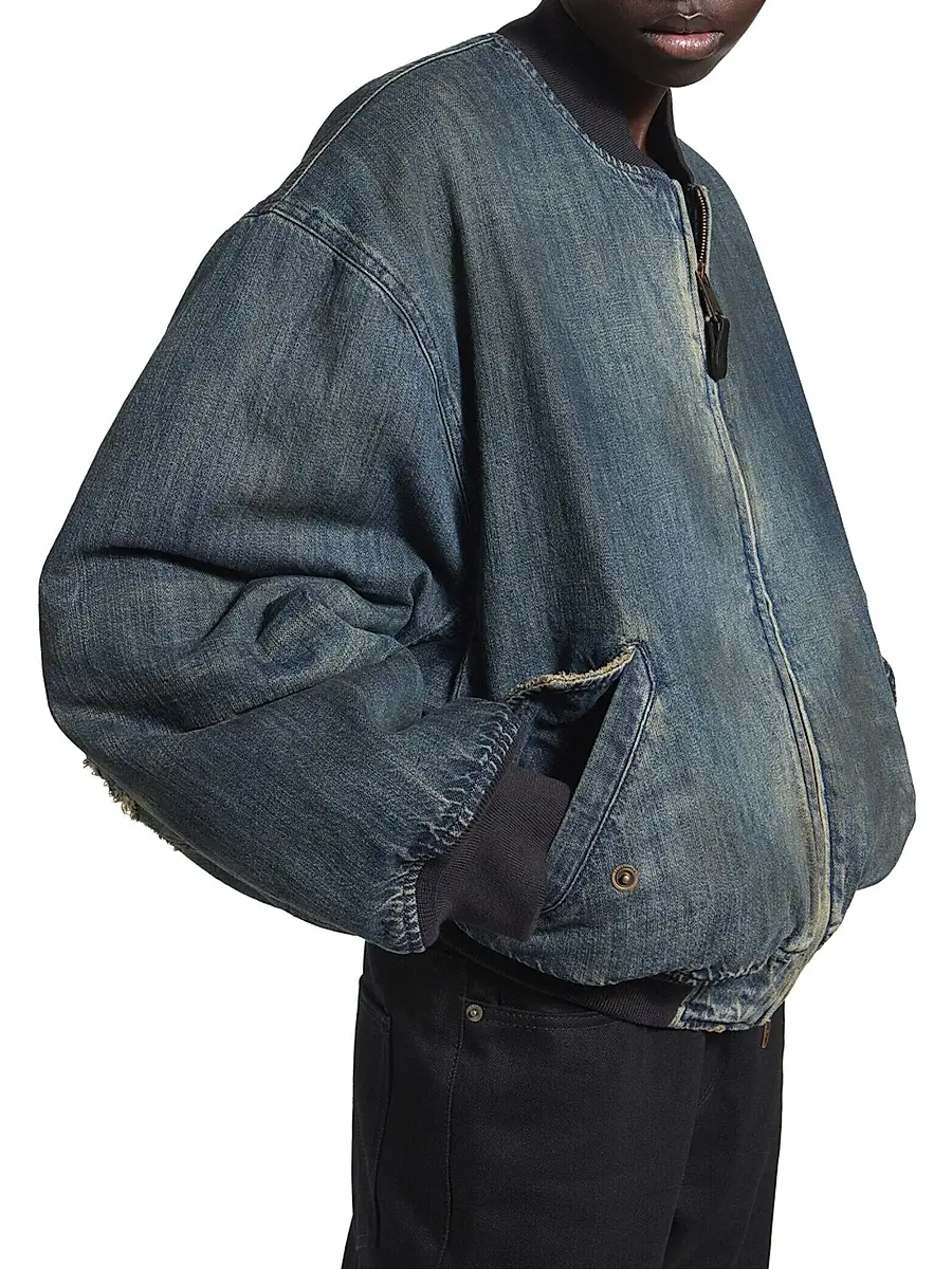 Balenciaga Women's Standard Denim Bomber | Thumbnail 6 Balenciaga Women's Standard Denim Bomber | Thumbnail 6