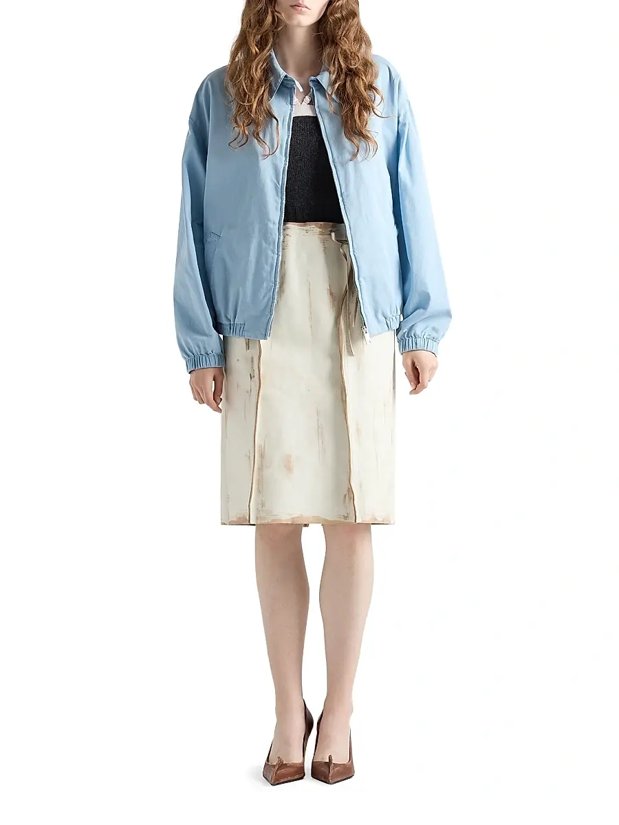 Prada Women's Old Gabardine Blouson Jacket - Grey | Thumbnail 16 Prada Women's Old Gabardine Blouson Jacket - Grey | Thumbnail 16