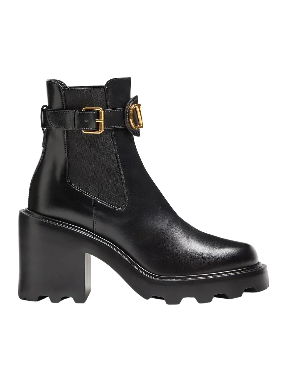Valentino Women's VLogo Signature Calfskin Beatle 90MM Boots