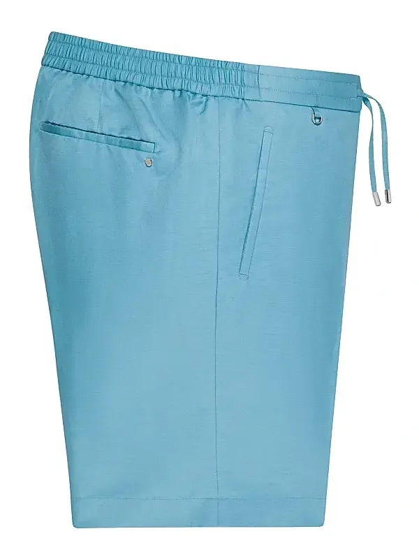 Men's Refined Linen-Silk Bermuda Shorts Men's Refined Linen-Silk Bermuda Shorts