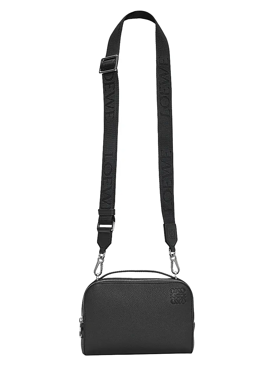 LOEWE Men's Mini Essential Leather Camera Bag - Black | Thumbnail 4 LOEWE Men's Mini Essential Leather Camera Bag - Black | Thumbnail 4