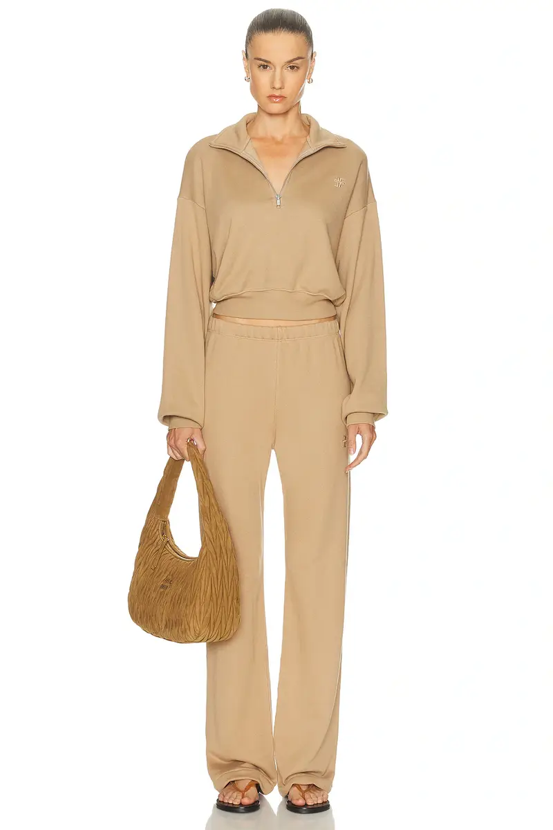 ÉTERNE Cropped Half Zip Sweatshirt | Thumbnail 4 ÉTERNE Cropped Half Zip Sweatshirt | Thumbnail 4