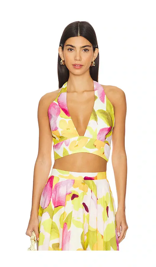 Bardot Nicolette Halter Crop Top | Image 1 Bardot Nicolette Halter Crop Top | Image 1