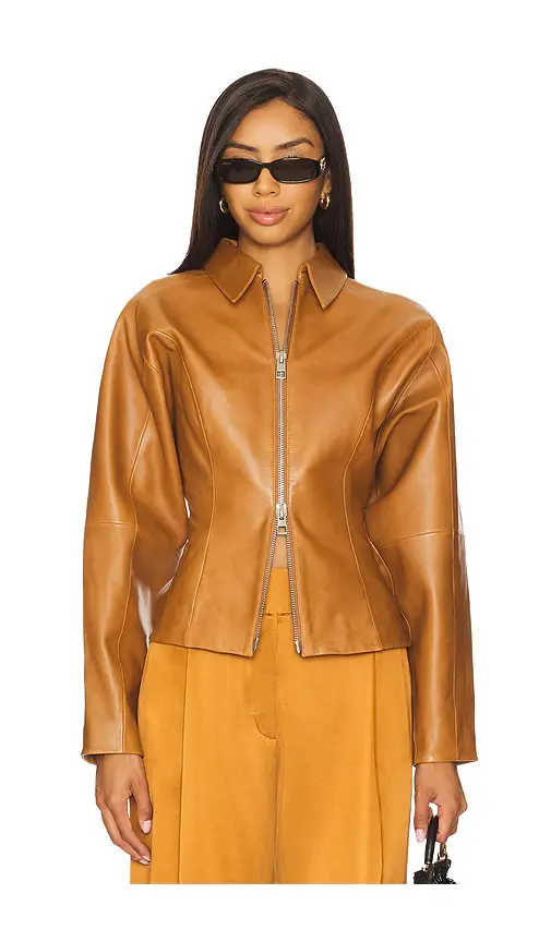 The Sei Fitted Leather Jacket | Image 1 The Sei Fitted Leather Jacket | Image 1