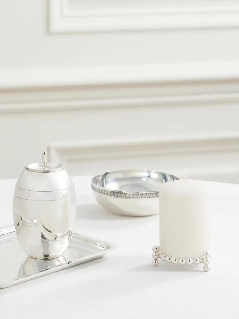 Christofle Perles Silver-plated Candle Holder | Thumbnail 2 Christofle Perles Silver-plated Candle Holder | Thumbnail 2