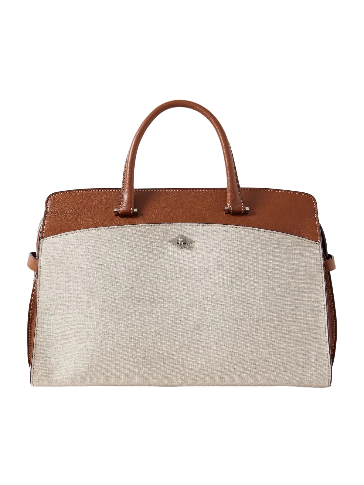 Private Eye Leather And Linen Tote - Neutrals Private Eye Leather And Linen Tote - Neutrals