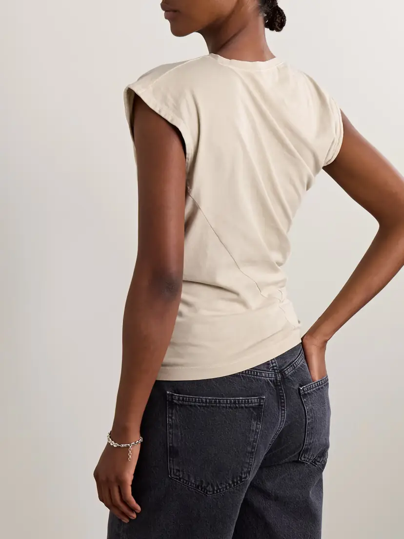 AGOLDE Beth Draped Organic Cotton-jersey T-shirt | Thumbnail 3 AGOLDE Beth Draped Organic Cotton-jersey T-shirt | Thumbnail 3