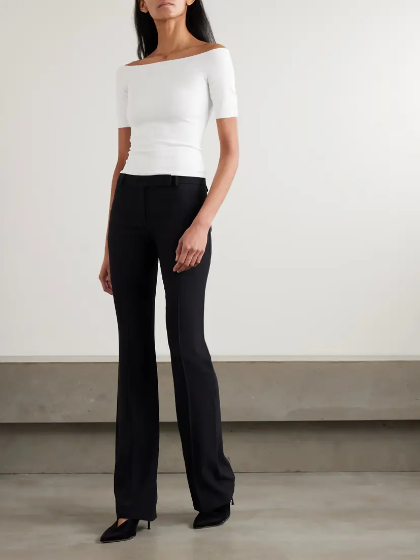 Alexander McQueen Off-the-shoulder Stretch-knit Top | Thumbnail 2 Alexander McQueen Off-the-shoulder Stretch-knit Top | Thumbnail 2