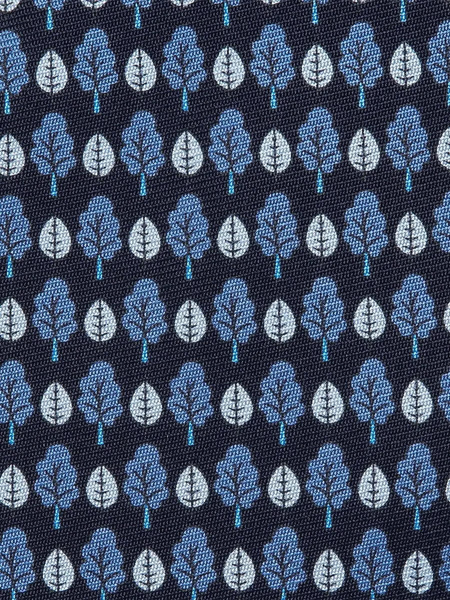 ZEGNA Men's Silk Tie - Dark Blue | Thumbnail 3 ZEGNA Men's Silk Tie - Dark Blue | Thumbnail 3