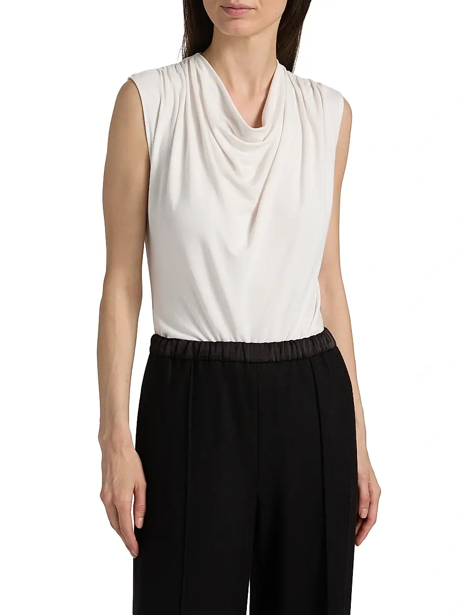 Vince Women's Draped Cowlneck Sleeveless Top | Thumbnail 3 Vince Women's Draped Cowlneck Sleeveless Top | Thumbnail 3