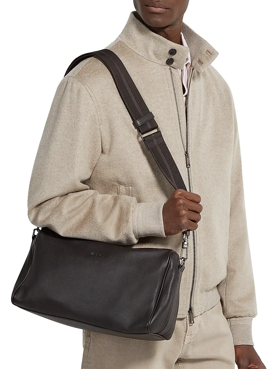 ZEGNA Men's Secondskin Crossbody Bag - Dark Brown | Thumbnail 2