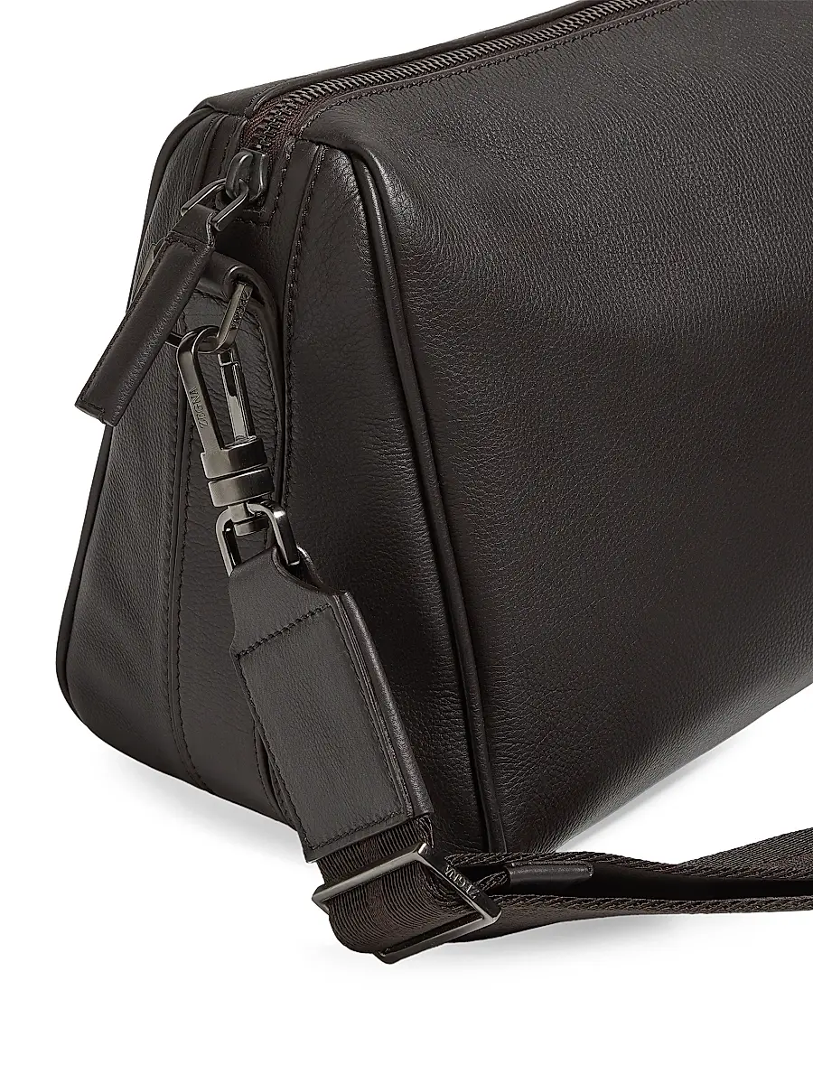 ZEGNA Men's Secondskin Crossbody Bag - Dark Brown | Thumbnail 4