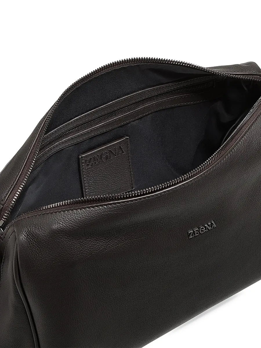 ZEGNA Men's Secondskin Crossbody Bag - Dark Brown | Thumbnail 5