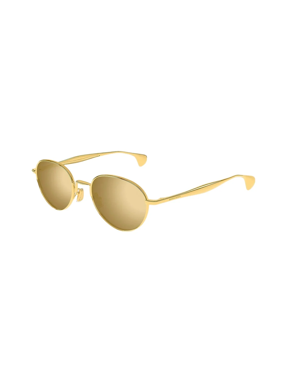 Bottega Veneta Women's Fin Mirrored 50MM Round Metal Sunglasses