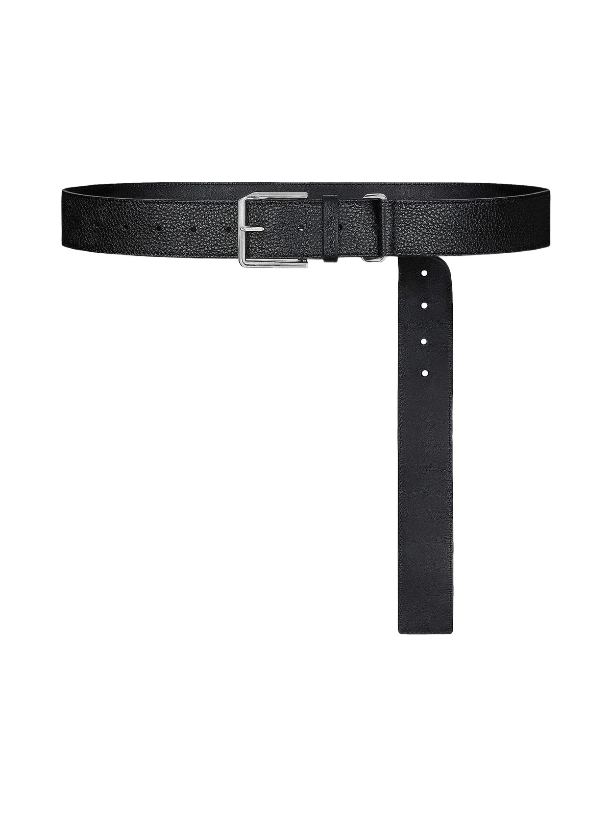 Givenchy Men's Long Belt in Grained Leather - Black