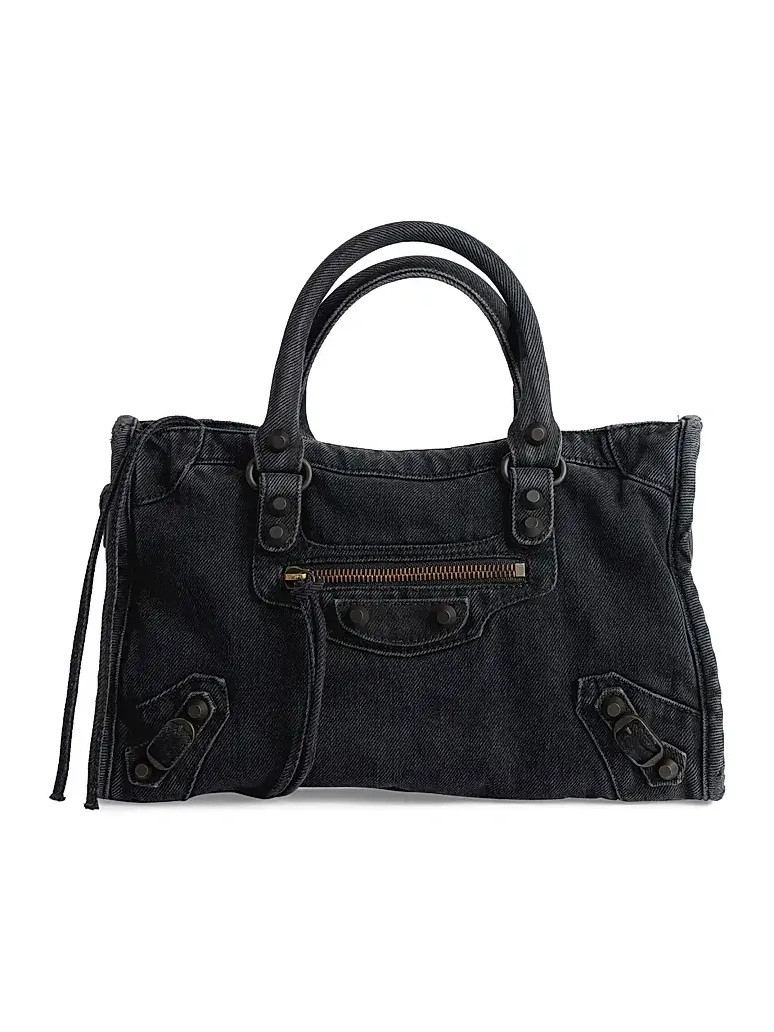Balenciaga Women's Le City Denim Top Handle Bag