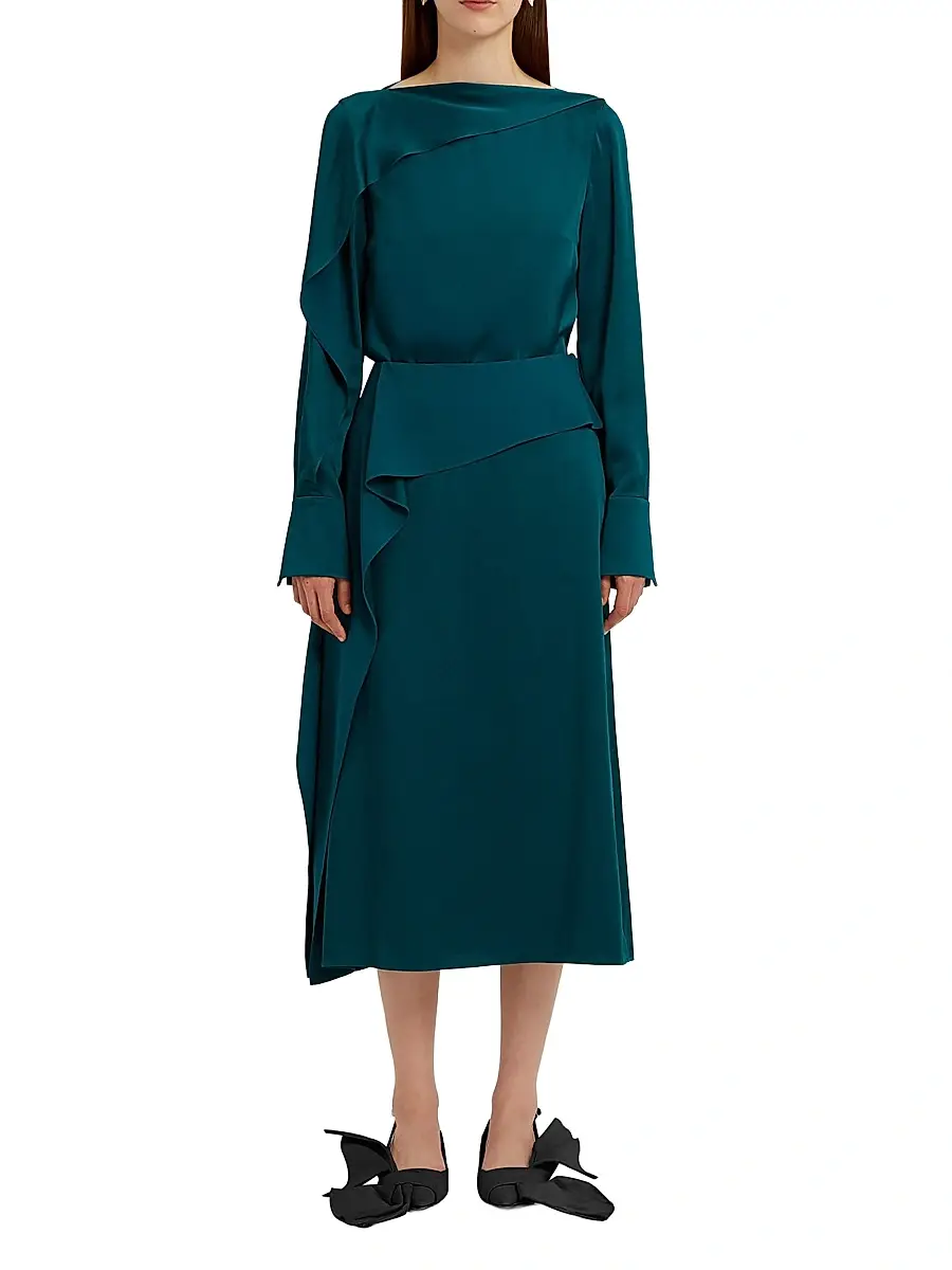 Erdem Women's Draped Satin Blouse | Thumbnail 2 Erdem Women's Draped Satin Blouse | Thumbnail 2