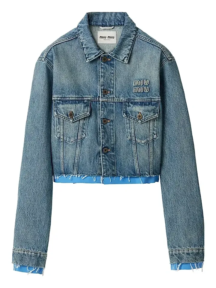 Women's Denim and Poplin Trucker Jacket Women's Denim and Poplin Trucker Jacket
