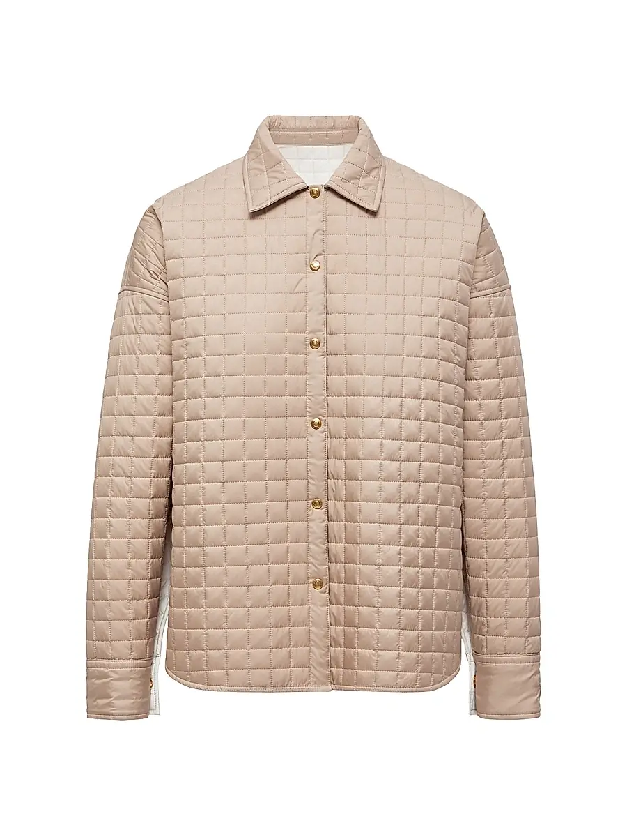 Moncler Women's Down Filled Shirt - Beige | Image 1 Moncler Women's Down Filled Shirt - Beige | Image 1