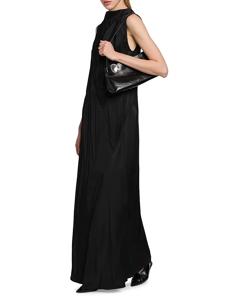 Jil Sander Women's Crinkle Satin Sleeveless Maxi Dress | Thumbnail 2 Jil Sander Women's Crinkle Satin Sleeveless Maxi Dress | Thumbnail 2