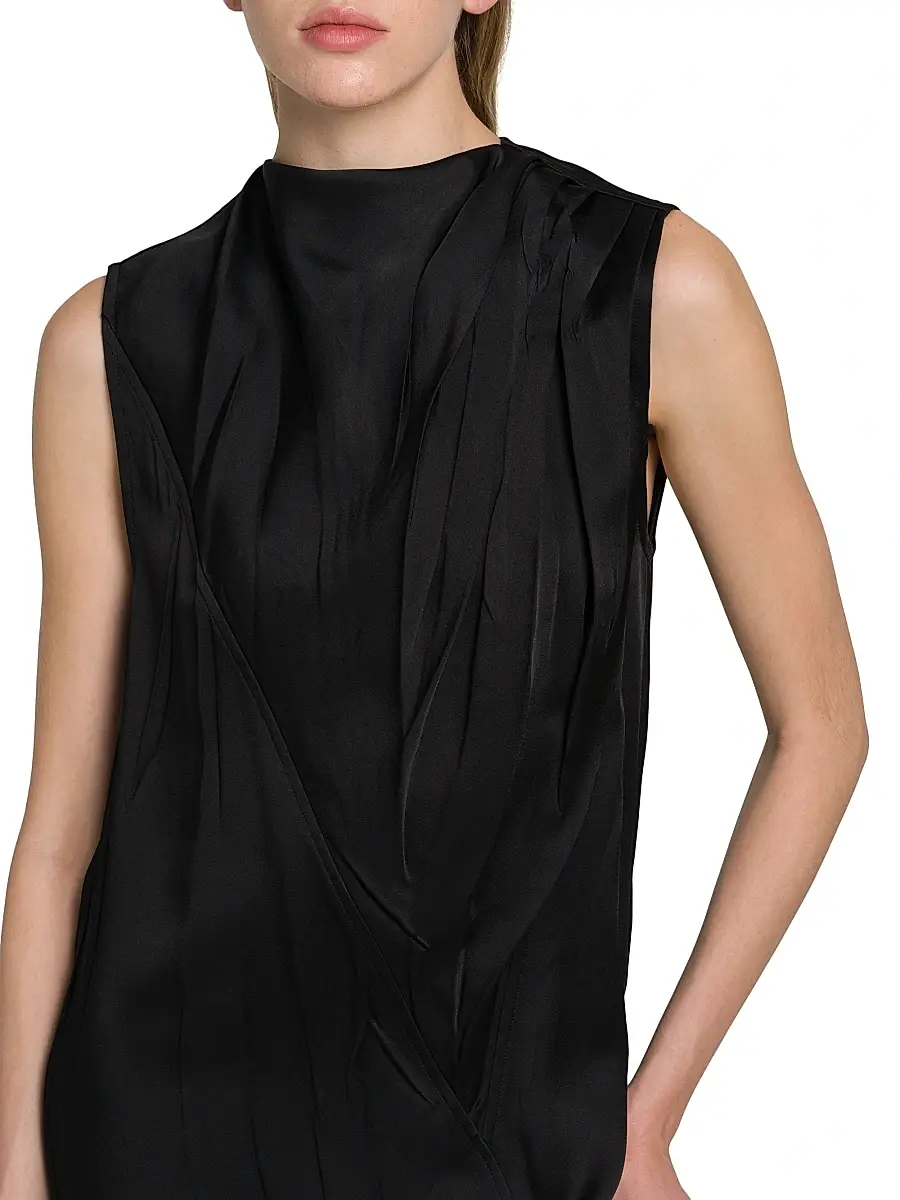 Jil Sander Women's Crinkle Satin Sleeveless Maxi Dress | Thumbnail 7 Jil Sander Women's Crinkle Satin Sleeveless Maxi Dress | Thumbnail 7