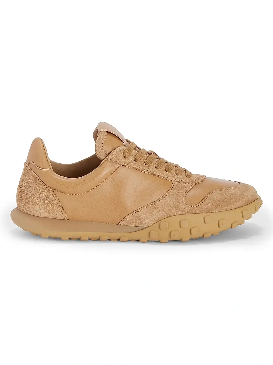 Jil Sander Men's Moon Low-Top Leather Sneakers - Cereal | Image 1 Jil Sander Men's Moon Low-Top Leather Sneakers - Cereal | Image 1