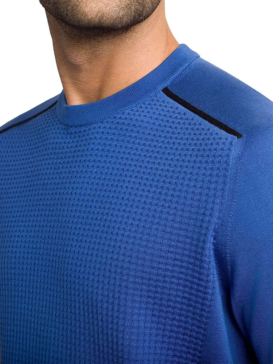 Stefano Ricci Men's Silk and Cotton Knit Crewneck Sweater | Thumbnail 4 Stefano Ricci Men's Silk and Cotton Knit Crewneck Sweater | Thumbnail 4