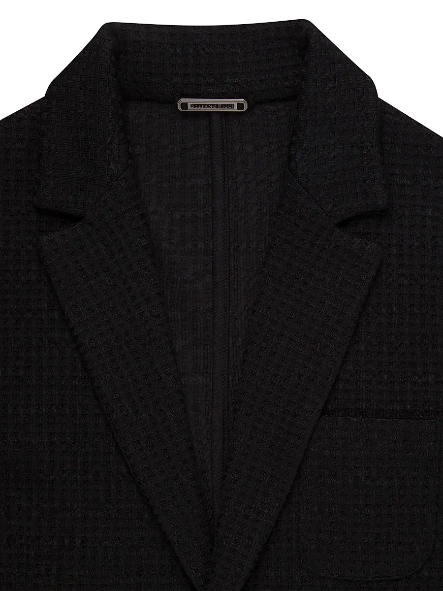 Stefano Ricci Men's Silk and Cotton Knit Jacket | Thumbnail 5 Stefano Ricci Men's Silk and Cotton Knit Jacket | Thumbnail 5