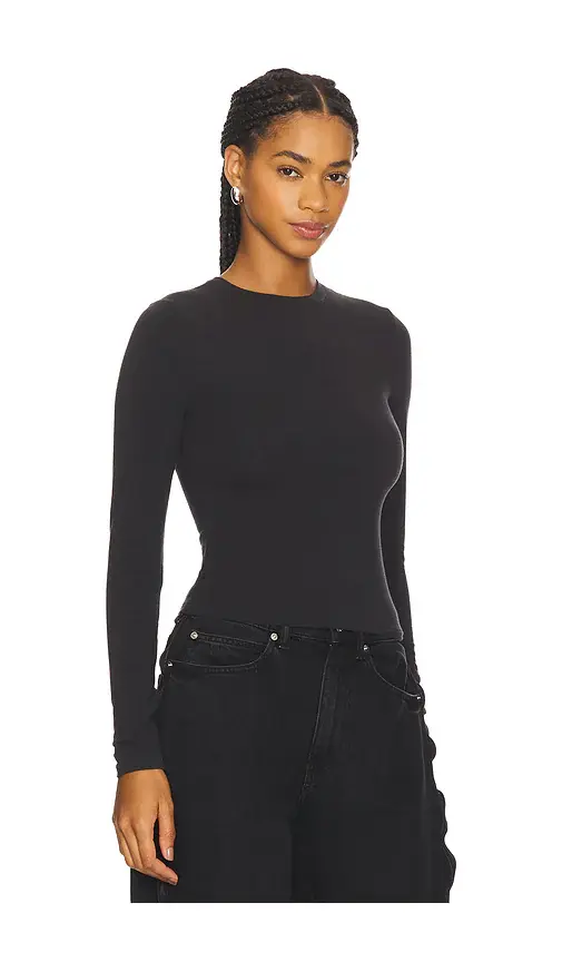 Skims Cotton Jersey Long Sleeve T-Shirt | Thumbnail 2