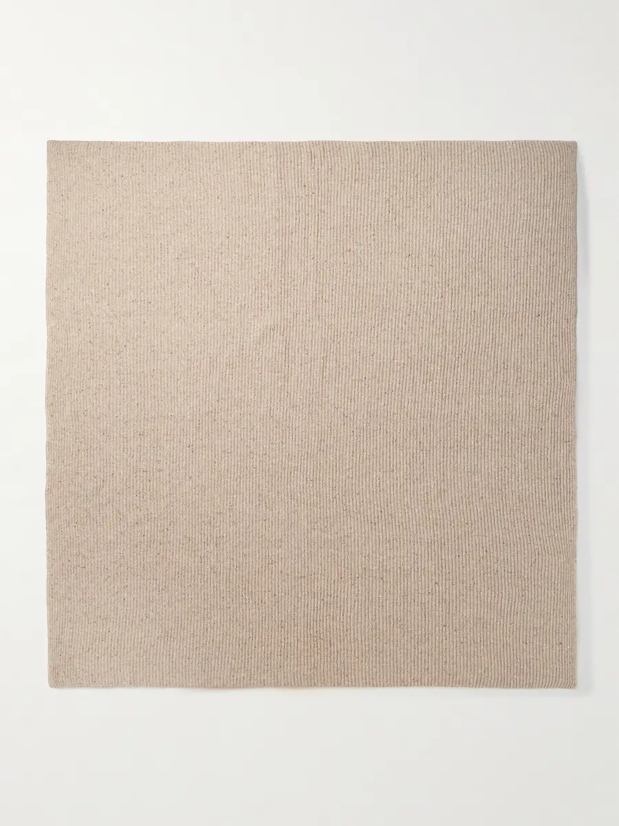 Inis Meáin Ribbed Merino Wool and Cashmere-Blend Blanket - Men | Thumbnail 3 Inis Meáin Ribbed Merino Wool and Cashmere-Blend Blanket - Men | Thumbnail 3