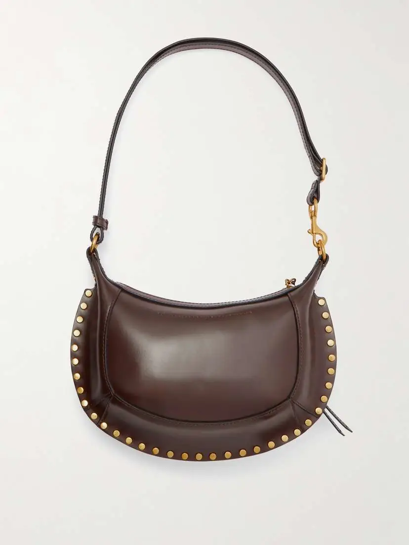 Isabel Marant Oskan Moon Studded Leather Shoulder Bag | Thumbnail 3
