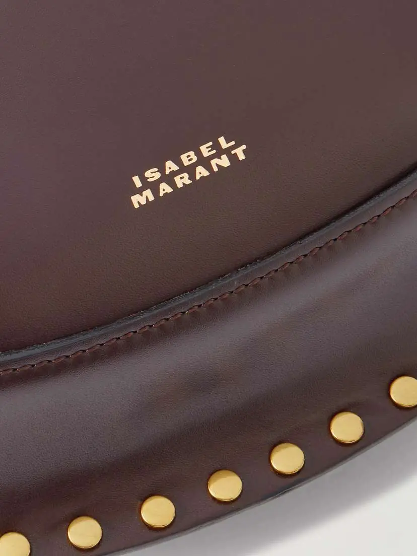 Isabel Marant Oskan Moon Studded Leather Shoulder Bag | Thumbnail 4