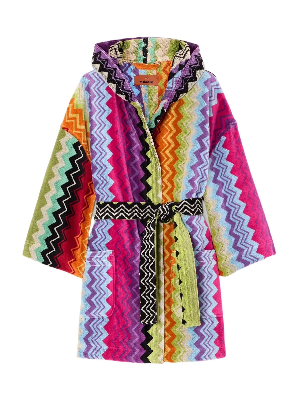 Giacomo Belted Striped Cotton-terry Robe Giacomo Belted Striped Cotton-terry Robe
