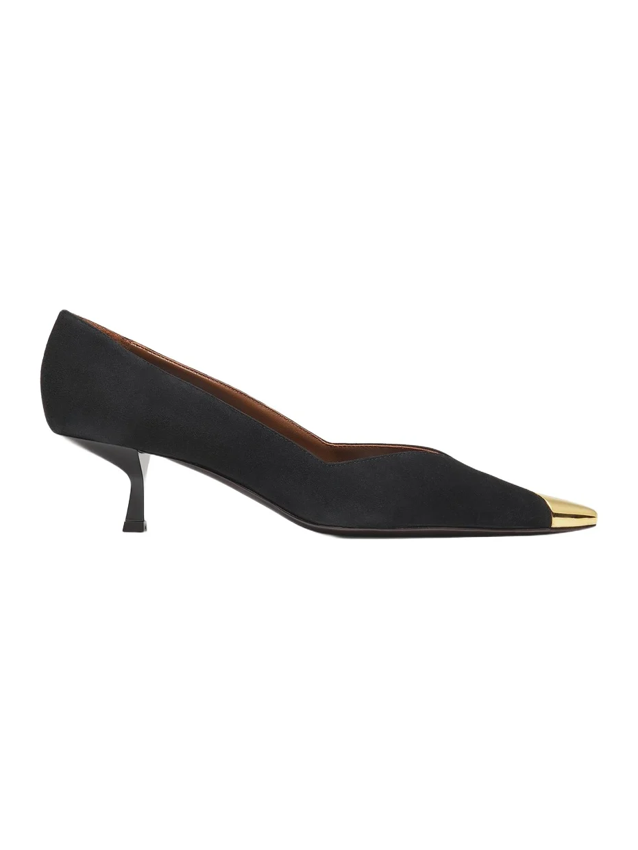 Giuseppe Zanotti Women's 50MM Cap-Toe Leather Kitten-Heel Pumps