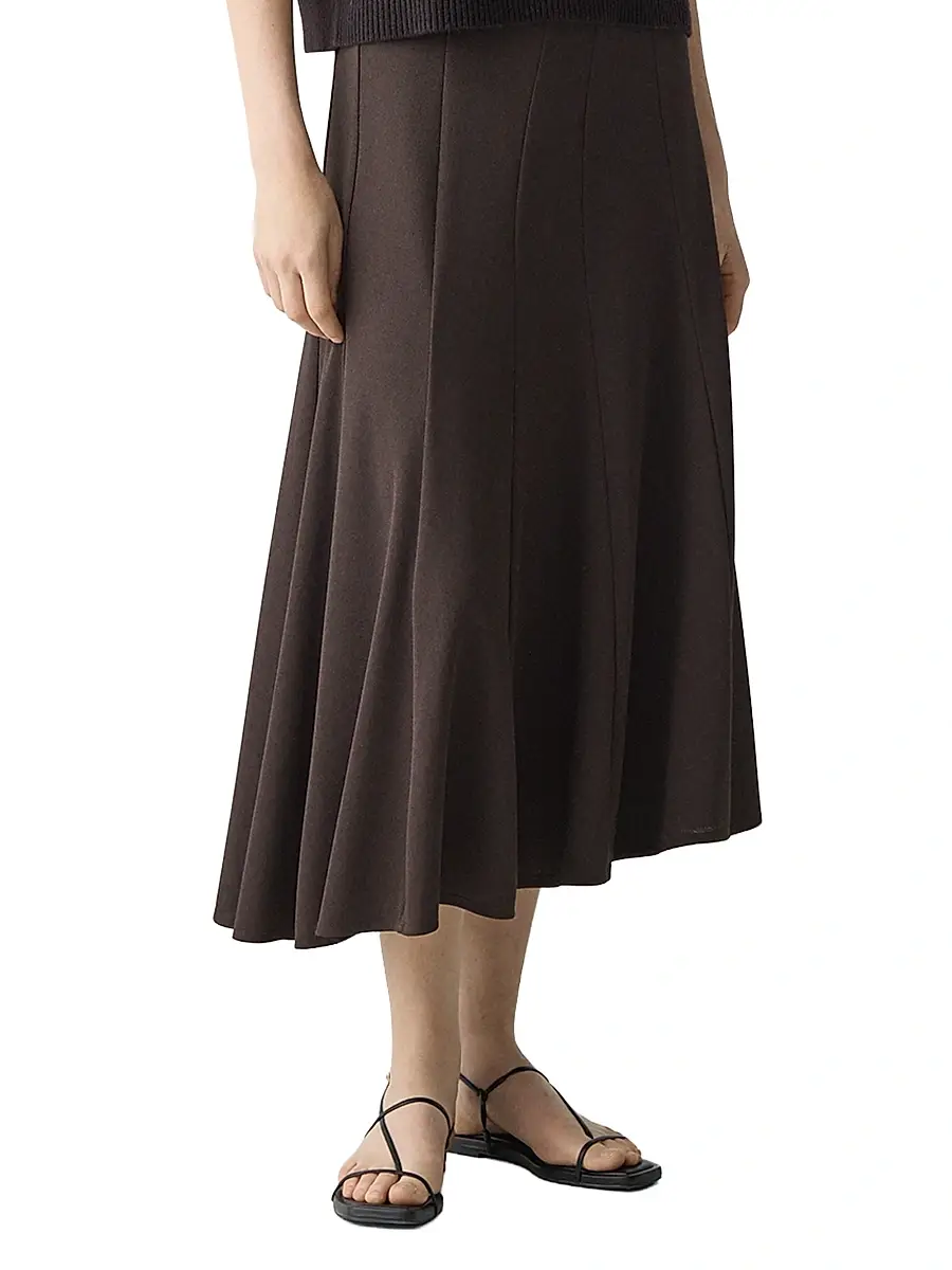 Theory Women's Fluted Seam Midi-Skirt | Thumbnail 4 Theory Women's Fluted Seam Midi-Skirt | Thumbnail 4