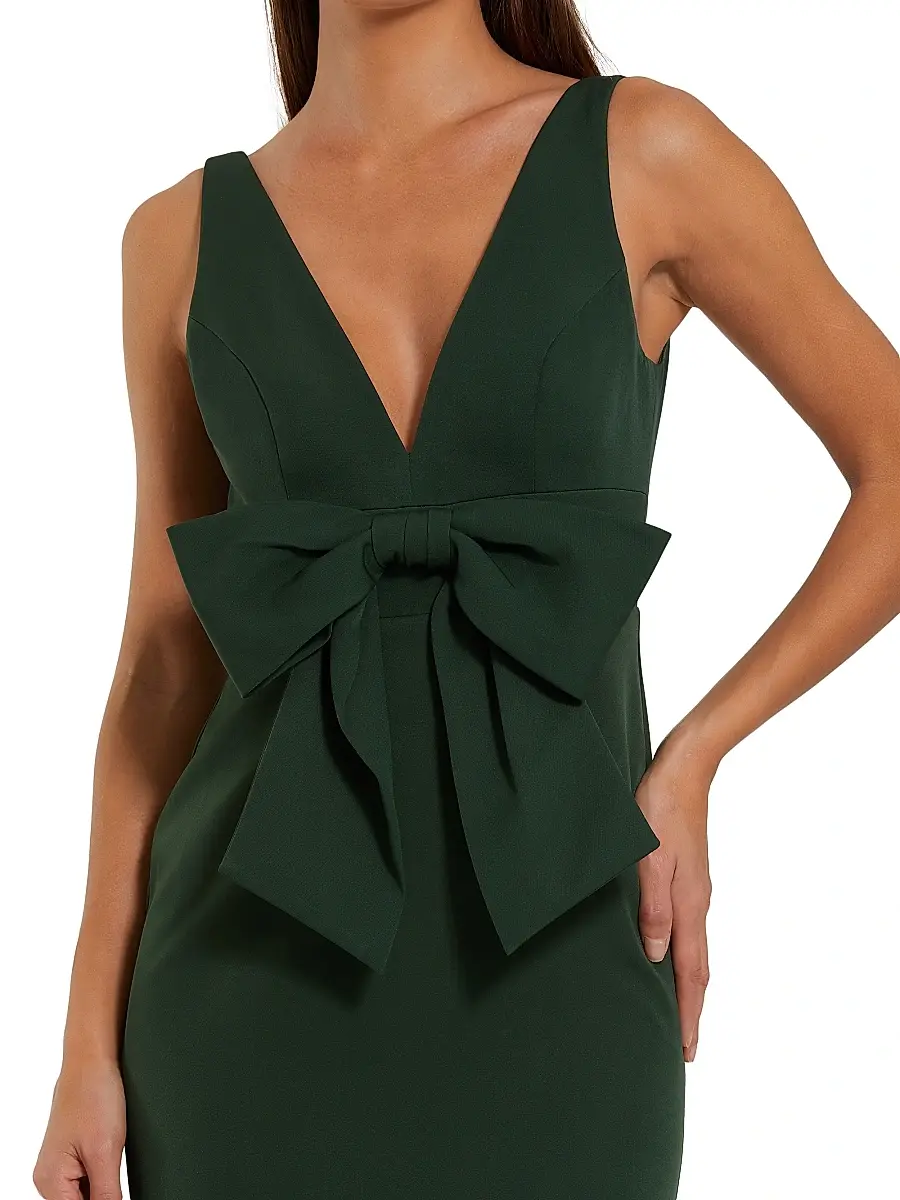 Mac Duggal Women's Bow-Detailed Column Dress | Thumbnail 3 Mac Duggal Women's Bow-Detailed Column Dress | Thumbnail 3