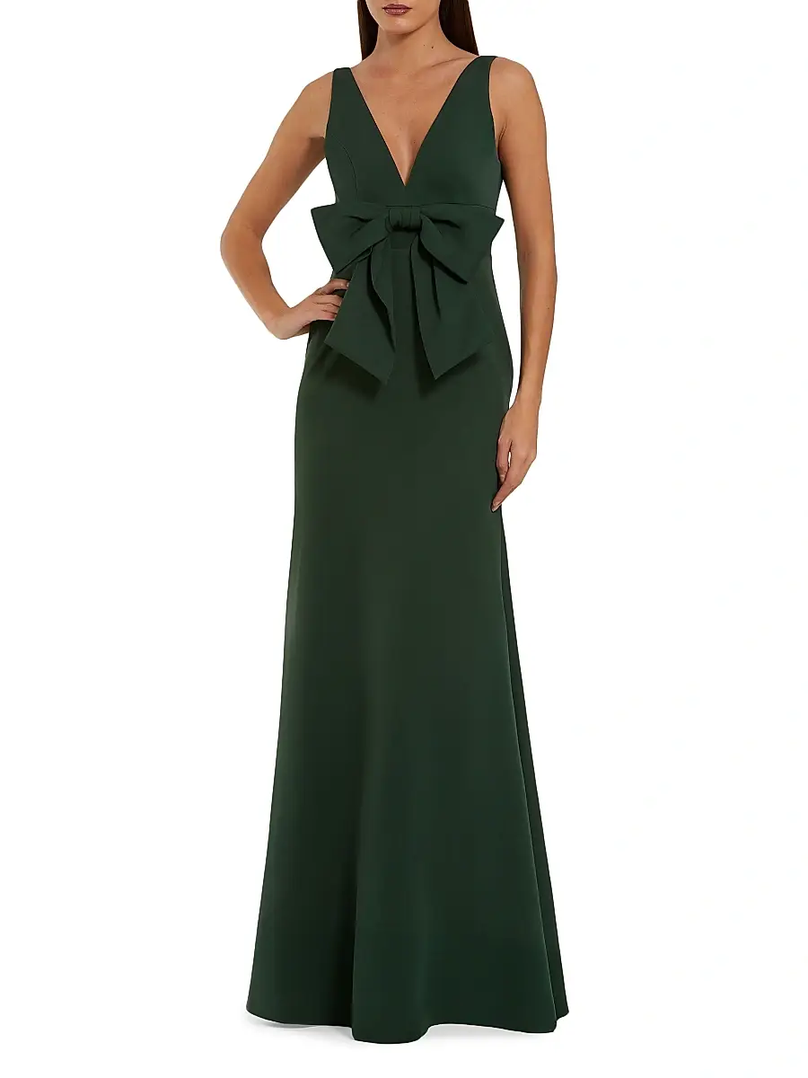 Mac Duggal Women's Bow-Detailed Column Dress