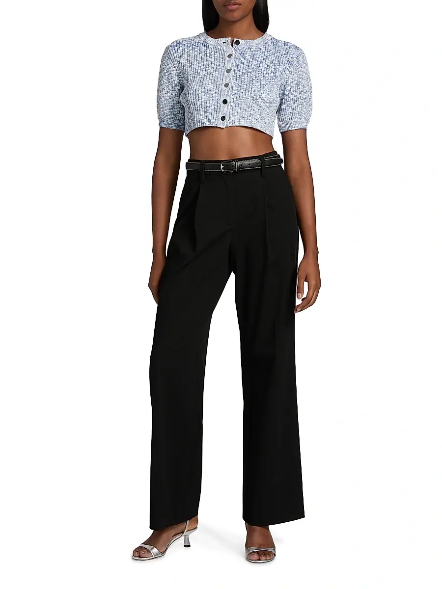 Toccin Women's Christy Cropped Short-Sleeve Cardigan | Thumbnail 2 Toccin Women's Christy Cropped Short-Sleeve Cardigan | Thumbnail 2