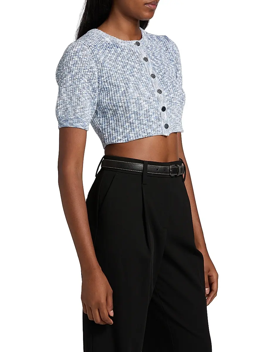 Toccin Women's Christy Cropped Short-Sleeve Cardigan | Thumbnail 4 Toccin Women's Christy Cropped Short-Sleeve Cardigan | Thumbnail 4